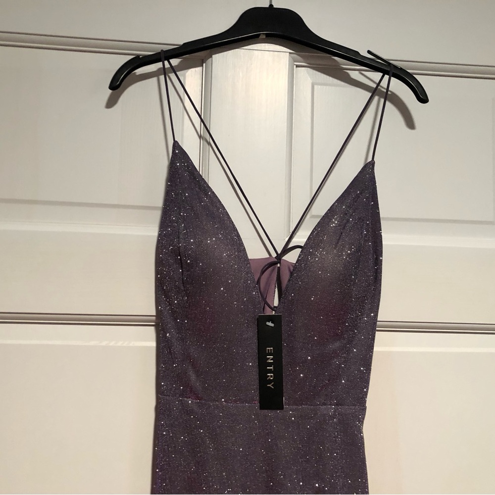 NWT Entry Purple Shimmer Dress - Picture 5 of 12